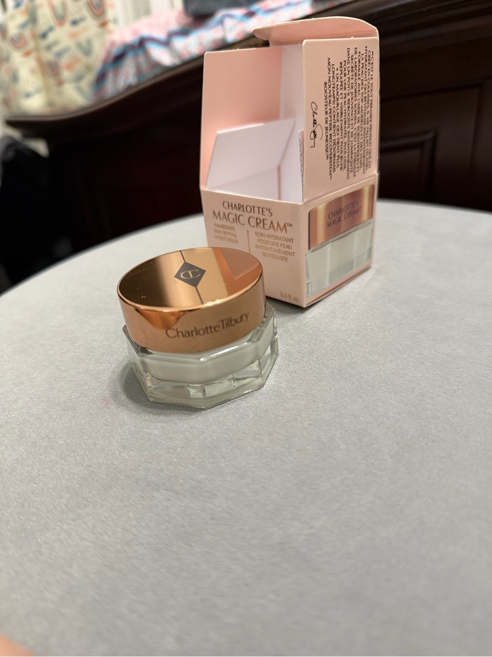 Charlotte Tilbury Moisturizer in Rose Gold Jar with Pink Box